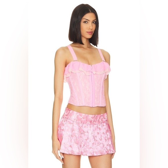 FREE PEOPLE x HAH Seams Like A Princess Corset In Rose Quartz - Picture 6 of 8